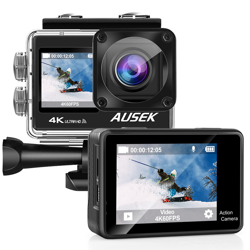 Action Camera 4K/60FPS 24MP Anti-Shake Q60TR