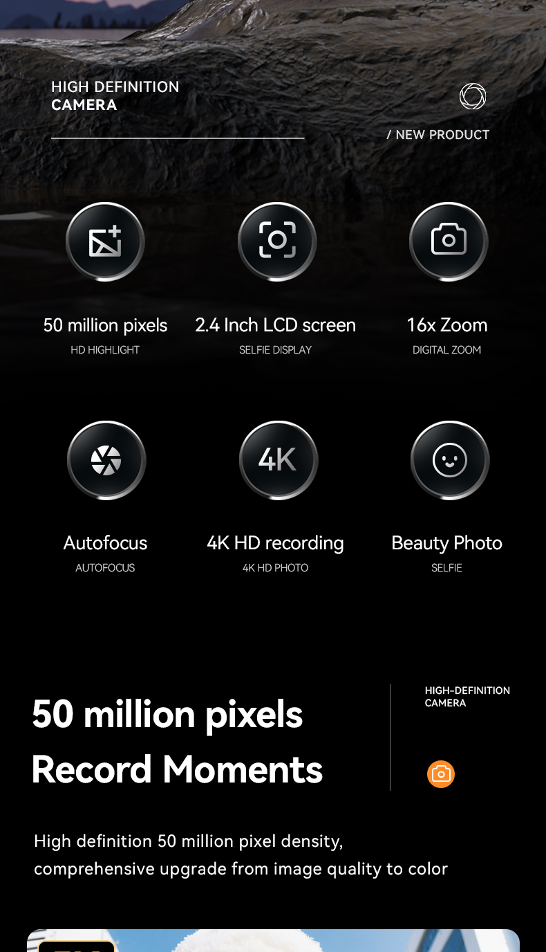 4k digital camera with 50MP AC-M03