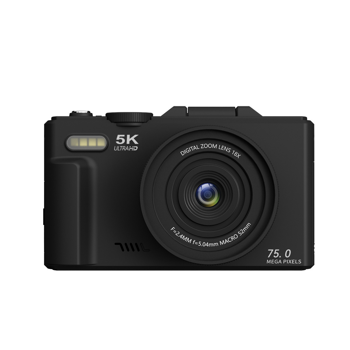 5K video camera 75MP digital camera with 18X zoom
