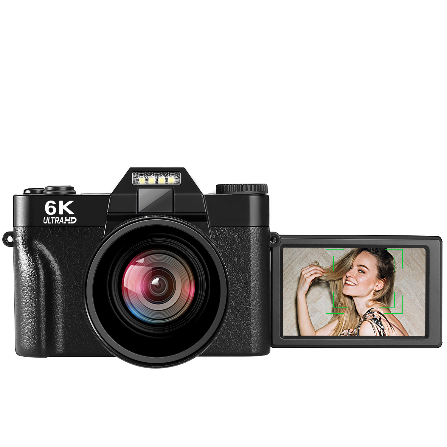 AC-WD02 Digital Camera with 4K 60FPS and External Mic Support
