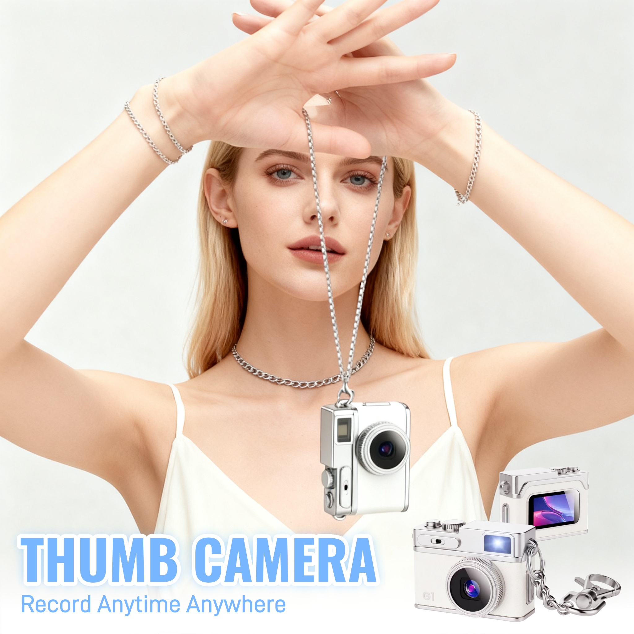 AC-G1 mini camera 0.96 Inch Screen 1080P FHD Keychain Video Recorder Necklace Pendant Retro Digital Camera