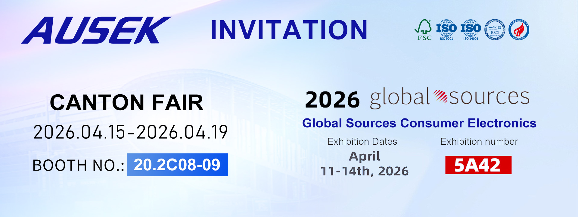 AUSEK at Canton Fair & Global Sources 2026