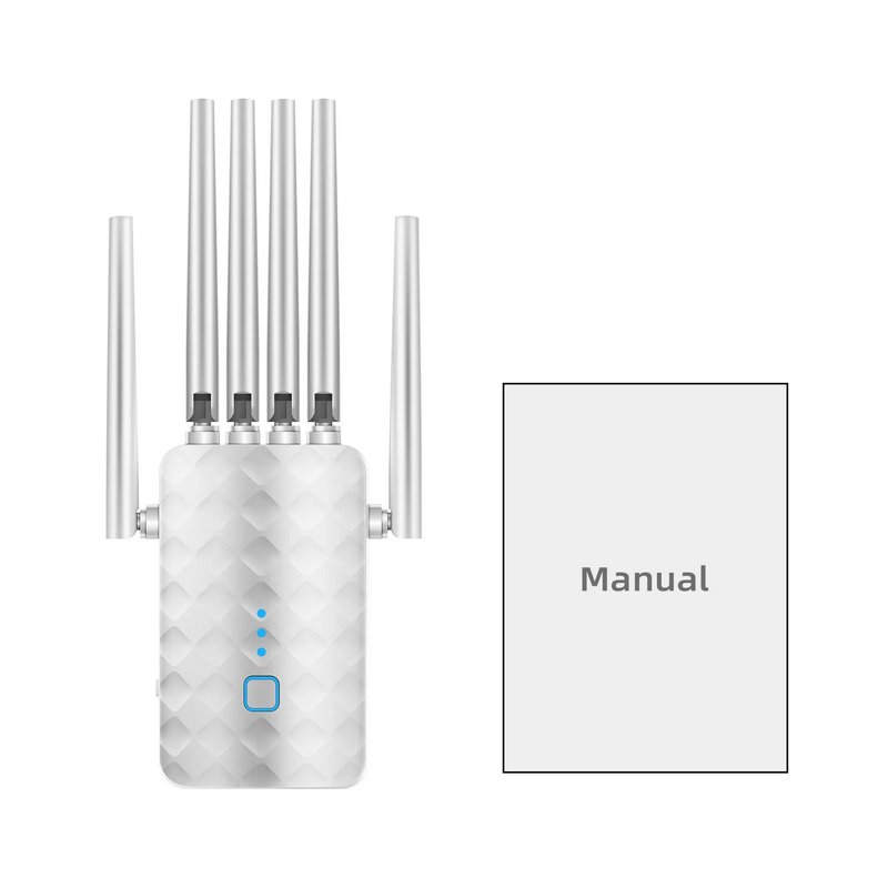 Ourlife 6-Antenna Dual Band 2026 WiFi Range Extender, 2.4GHz & 5GHz Signal Booster Repeater with 1200Mbps Speed, Wall-Through WiFi Amplifier, Ethernet Port, Repeater & AP Mode (White)